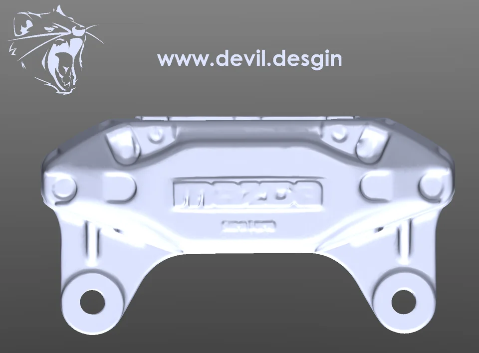 Mazda RX-7 FD3S front brake caliper – interactive model preview
