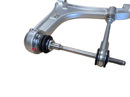 Rebuildable rear lower control arm for Maserati 3200, 4200, and Gransport with optional OEM or polyurethane bushings
