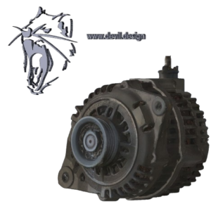 3D scan model of NB8A MX-5 Miata BP4W-18-300C alternator