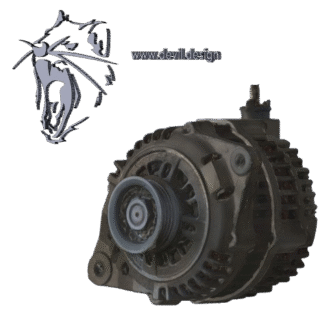3D scan model of NB8A MX-5 Miata BP4W-18-300C alternator