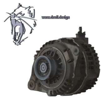 3D scan model of NB8A MX-5 Miata BP4W-18-300C alternator