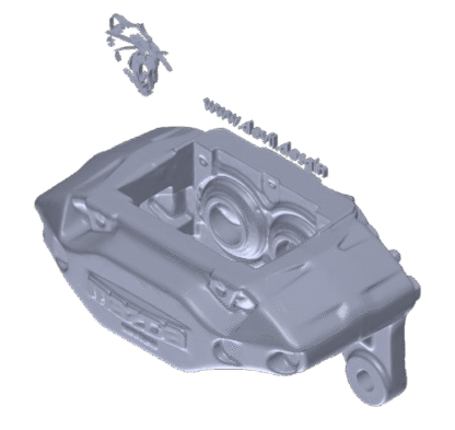 3D scan model of Mazda RX-7 FD3S front brake caliper