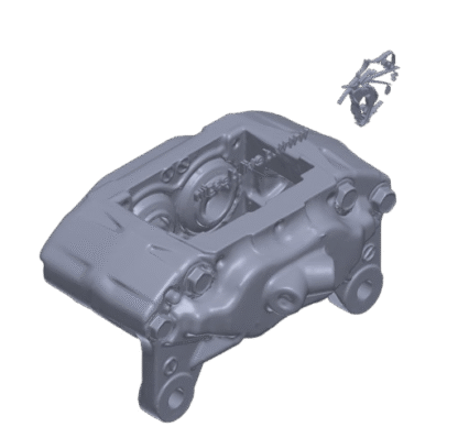 3D scan model of Mazda RX-7 FD3S front brake caliper