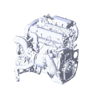 3D scan of Mazda MX-5 SP BP-ZE turbo engine