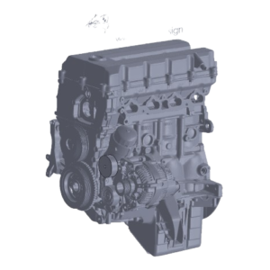 3D scan of BMW M44 complete engine assembly