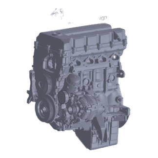 3D scan of BMW M44 complete engine assembly