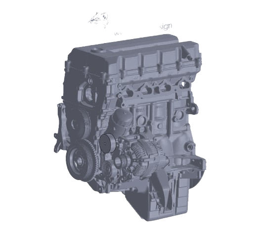 3D scan of BMW M44 complete engine assembly