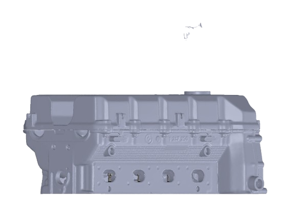 3D scan of BMW M44 engine cylinder head assembly