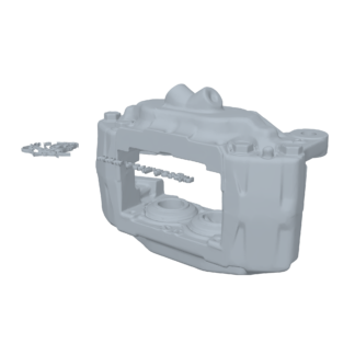 3D Scan of Front Brake Caliper for Mazda RX-7 FD3S — 3D preview render