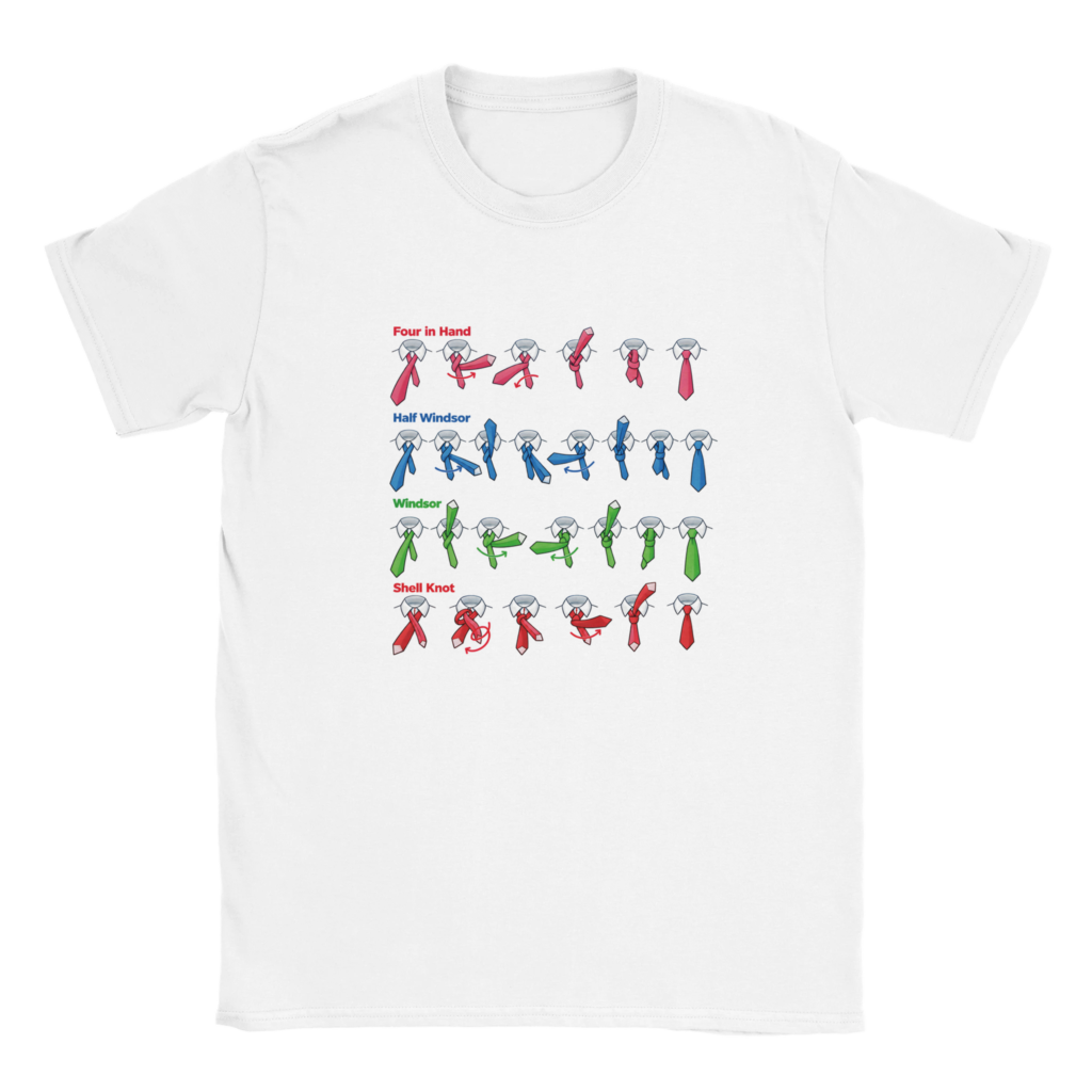 Tie Knot Guide - Men's T-Shirt - White - product photo