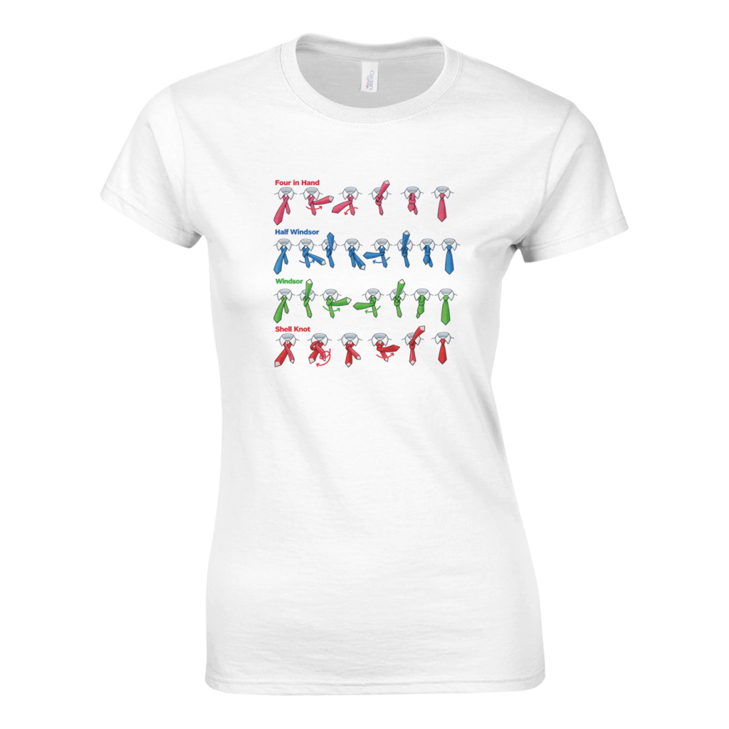 Tie Knot Guide - Women's T-Shirt - White - product photo