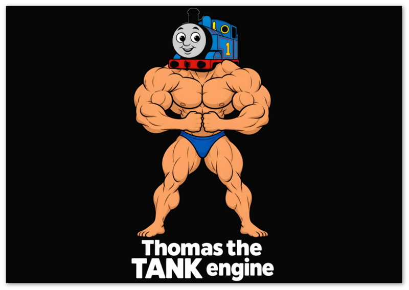 Thomas the TANK Engine - Premium Matte Poster - Black - product photo